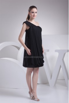 Ruffles Sleeveless One-Shoulder A-Line Short/Mini Sequins Dresses 02021117