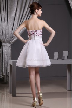 Satin Organza A-Line Strapless Sleeveless Prom/Formal Evening Dresses 02021123
