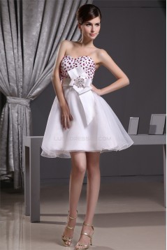 Satin Organza A-Line Strapless Sleeveless Prom/Formal Evening Dresses 02021123