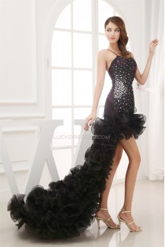 High Low Beading Sleeveless Puddle Train Prom/Formal Evening Dresses 02021132