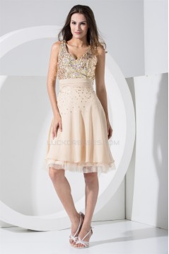 A-Line V-Neck Sequin Short Prom/Formal Evening Dresses 02021142