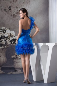 Sheath/Column Sleeveless Organza Silk like Satin Prom/Formal Evening Dresses 02021151