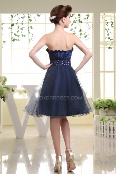 Short/Mini Sleeveless Strapless Beading Prom/Formal Evening Dresses 02021185