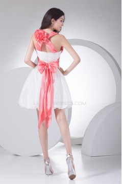 Short/Mini Sleeveless Taffeta A-Line Bow s Prom/Formal Evening Dresses 02021186
