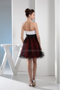 Strapless A-Line Sleeveless Short/Mini Prom/Formal Evening Dresses 02021243