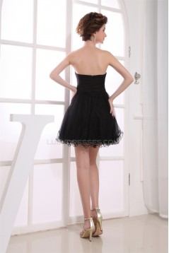 Sweetheart Short/Mini Beading Fine Netting Homecoming Dresses 02021260