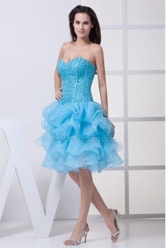 Sweetheart Sleeveless Satin Organza Princess Prom/Formal Evening Dresses 02021265