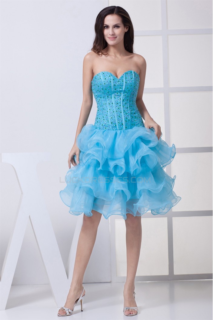 Sweetheart Sleeveless Satin Organza Princess Prom/Formal Evening Dresses 02021265