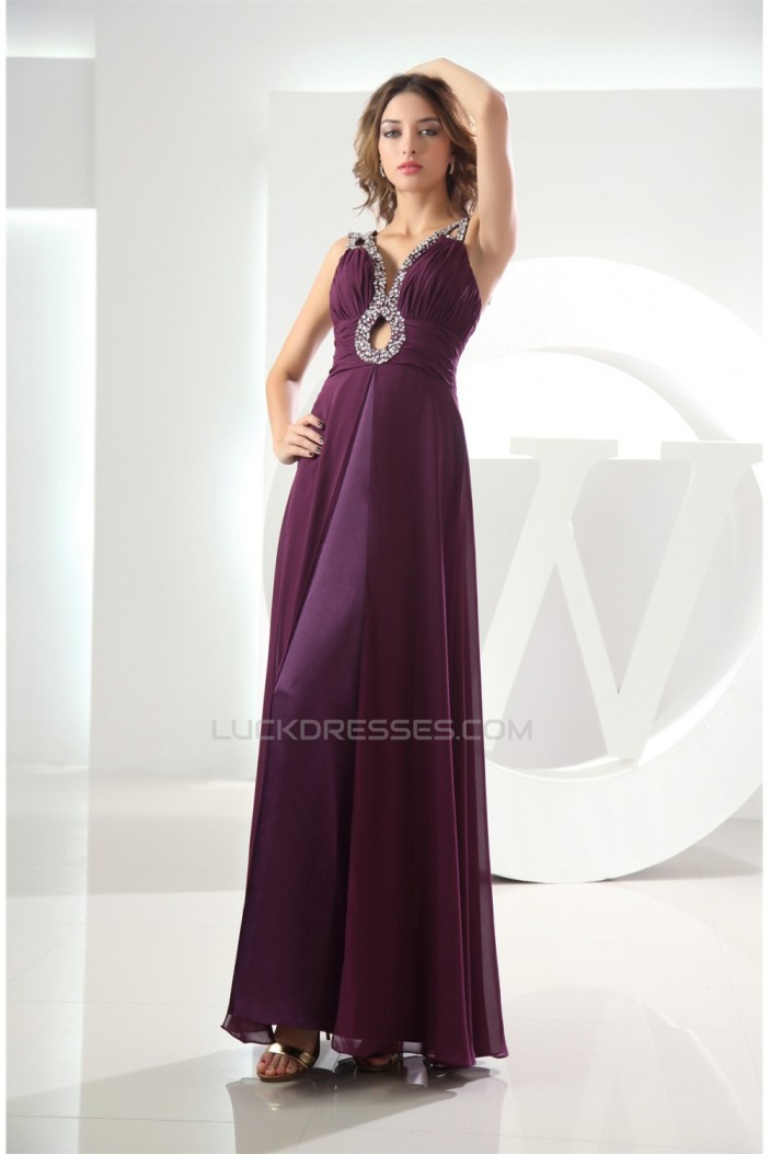 Chiffon Ankle-Length A-Line Purple Prom/Formal Evening Dresses 02020140