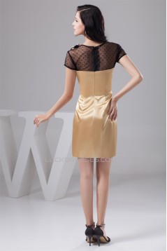 Silk like Satin Fine Netting Short/Mini Prom/Formal Evening Dresses 02021400