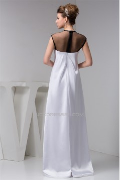 Silk like Satin Fine Netting Sleeveless Mother of the Bride Dresses 02021401