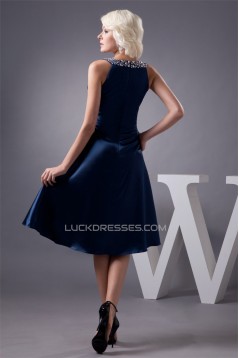 Sleeveless Beading Silk like Satin V-Neck Prom/Formal Evening Dresses 02021410