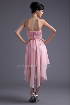 Asymmetrical Sleeveless Chiffon Silk like Satin Prom/Formal Homecoming Evening Dresses 02021449