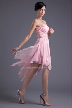 Asymmetrical Sleeveless Chiffon Silk like Satin Prom/Formal Homecoming Evening Dresses 02021449