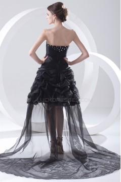 Organza Silk like Satin Sleeveless Asymmetrical Prom/Formal Evening Dresses 02021485