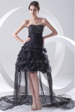 Organza Silk like Satin Sleeveless Asymmetrical Prom/Formal Evening Dresses 02021485