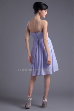 Pleats A-Line Spaghetti Straps Knee-Length Prom/Formal Evening Bridesmaid Dresses 02021487