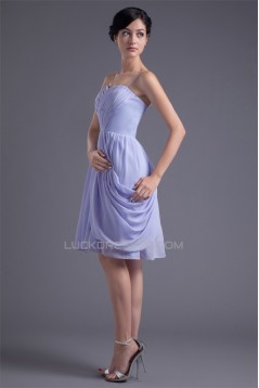 Pleats A-Line Spaghetti Straps Knee-Length Prom/Formal Evening Bridesmaid Dresses 02021487