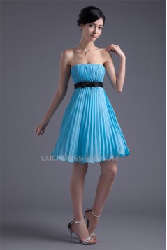 Short/Mini Bow s Sleeveless Strapless Prom/Formal Evening Dresses 02021502