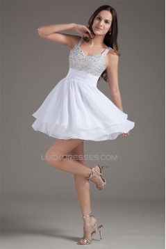 Short/Mini Straps Beading Chiffon Prom/Formal Evening Homecoming Dresses 02021515