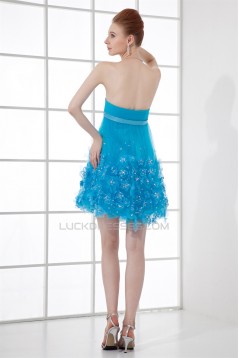 Sleeveless Beading Strapless Silk like Satin Fine Netting Prom/Formal Evening Dresses 02021521