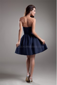 Sleeveless Short/Mini A-Line Ruffles Strapless Prom/Formal Evening Bridesmaid Dresses 02021531