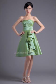 Sweetheart Cascading Ruffles A-Line Knee-Length Prom/Formal Evening Bridesmaid Dresses 02021541