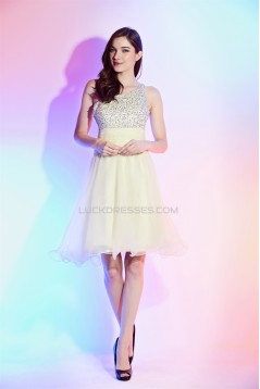 Elegant A-Line Beaded One-Shoulder Prom/Formal Evening Cocktail Homecoming Dresses 02021550