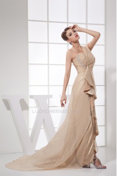 Chiffon Sleeveless Ruched Long Prom/Formal Evening Dresses 02020156