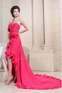 Court Train Sleeveless Beading One-Shoulder Prom/Formal Evening Dresses 02020164