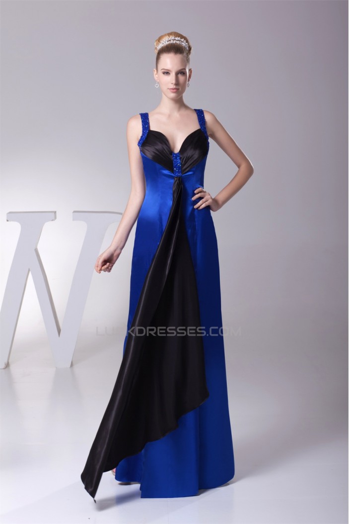 Floor-Length Beading Silk like Satin Mermaid/Trumpet Long Evening Bridesmaid Dresses 02020183