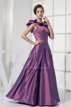 Floor-Length Satin Taffeta Sleeveless A-Line Prom/Formal Evening Dresses 02020192