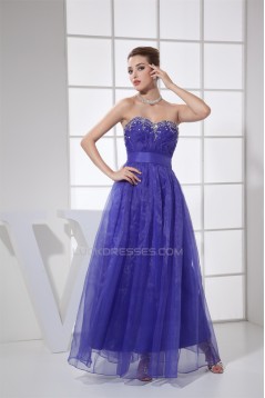 A-Line Sweetheart Beaded Long Blue Prom/Formal Evening Dresses 02020194