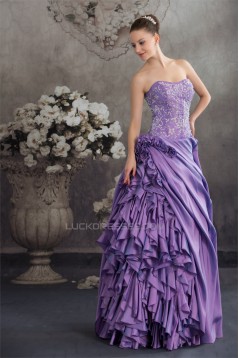 Ball Gown Floor-Length Strapless Prom/Formal Evening Dresses 02020197