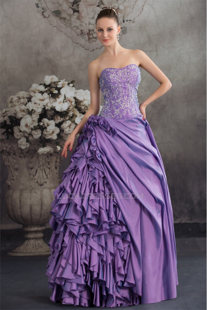 Ball Gown Floor-Length Strapless Prom/Formal Evening Dresses 02020197