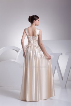Halter A-Line Beading Sleeveless Silk like Satin Prom/Formal Evening Dresses 02020204