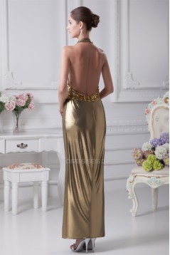 Halter Sleeveless Sheath/Column Ankle-Length Prom/Formal Evening Dresses 02020207