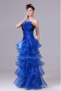 Organza Silk like Satin Handmade Flowers Prom/Formal Evening Dresses 02020240