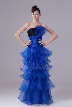 Organza Silk like Satin Handmade Flowers Prom/Formal Evening Dresses 02020240