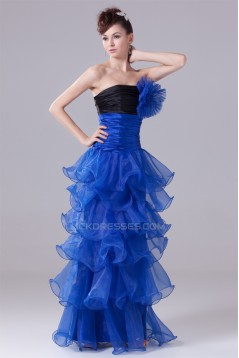 Organza Silk like Satin Handmade Flowers Prom/Formal Evening Dresses 02020240