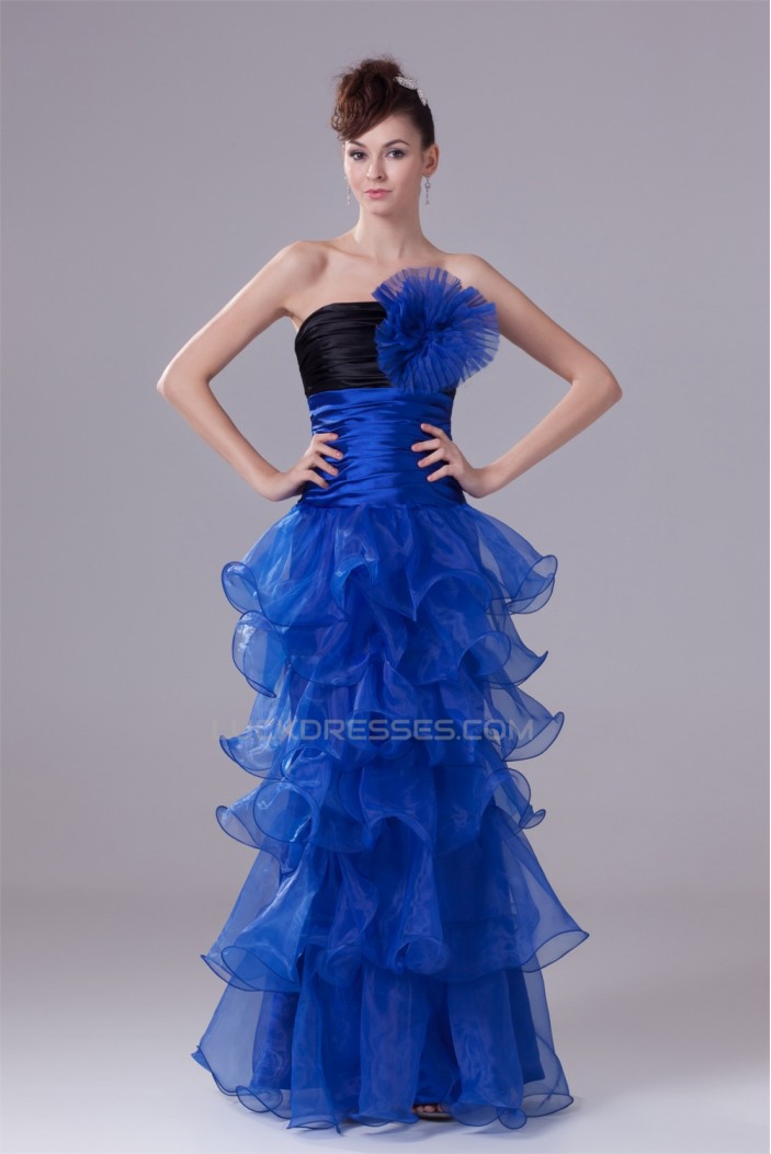 Organza Silk like Satin Handmade Flowers Prom/Formal Evening Dresses 02020240