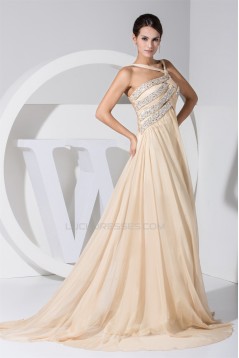 A-Line Asymmetrical Puddle Train Sleeveless Prom/Formal Evening Dresses 02020247