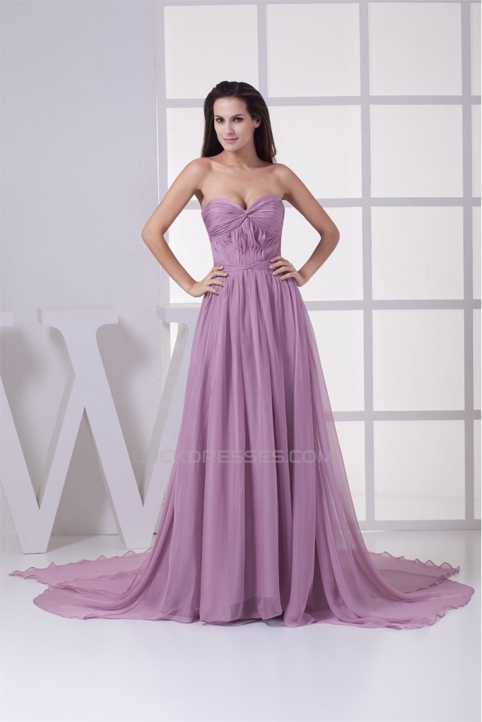 A-Line Ruffles Chiffon Long Prom/Formal Evening Dresses 02020255