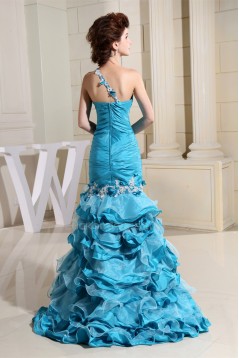 Trumpet/Mermaid Ruffles One-Shoulder Prom/Formal Evening Dresses 02020257