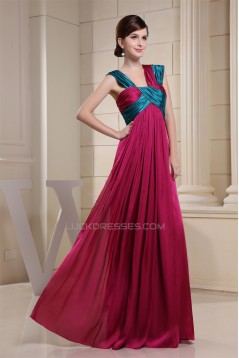 Empire Ruched Sleeveless Straps Floor-Length Prom/Formal Evening Dresses 02020267