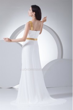 Sheath/Column Brush Sweep Train One-Shoulder Prom/Formal Evening Dresses 02020287