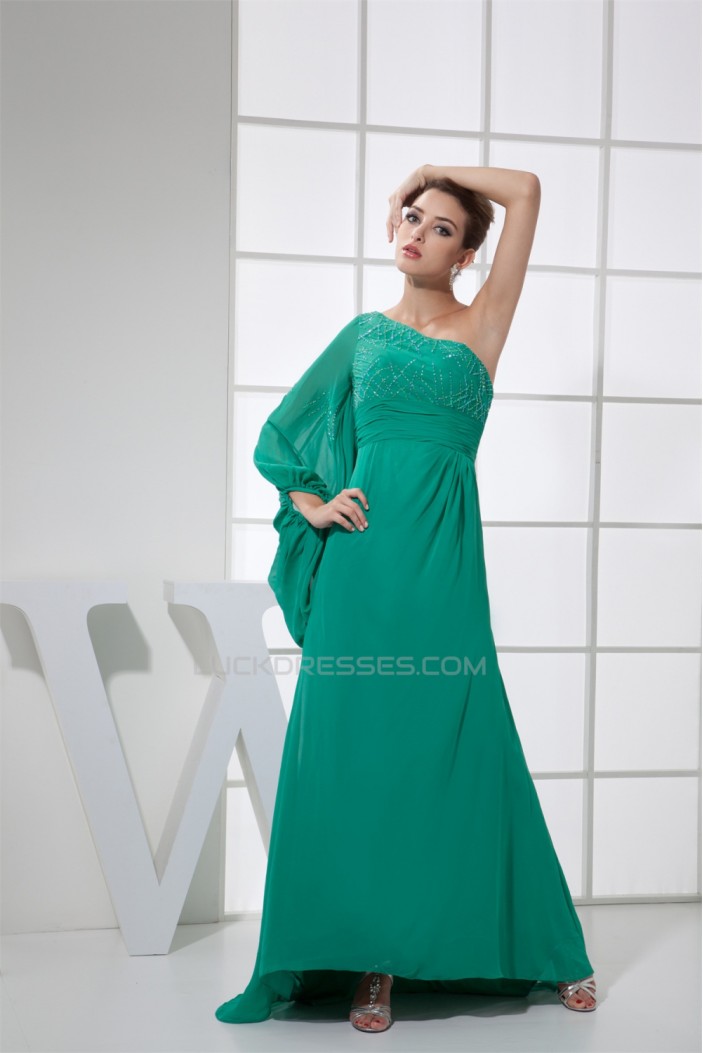 Sheath/Column Floor-Length Long Sleeves Prom/Formal Evening Dresses 02020295