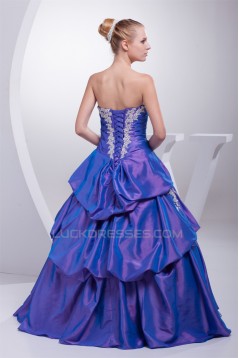 Ball Gown Strapless Beading Floor-Length Prom/Formal Evening Dresses 02020330