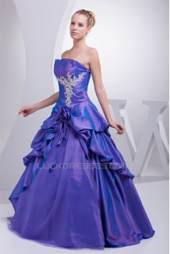 Ball Gown Strapless Beading Floor-Length Prom/Formal Evening Dresses 02020330