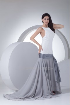 Sleeveless Chiffon Taffeta Silk like Satin Prom/Formal Evening Dresses 02020355